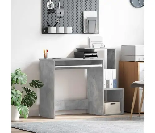 Stalas Betono Pilka 106 X 40 X 88.5 Cm Apdirbta Mediena