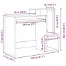 Stalas Pilkas Sonoma 106 X 40 X 88.5 Cm Apdirbta Mediena