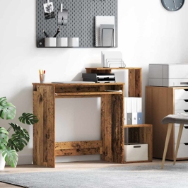 Galds Ar Plauktu Vecs Koks 106 X 40 X 88.5 Cm Inženierijas Koks Vidaxl