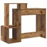Puldilaud Riiuliga Vana Puit 106 X 40 X 88.5 Cm Tehispuit