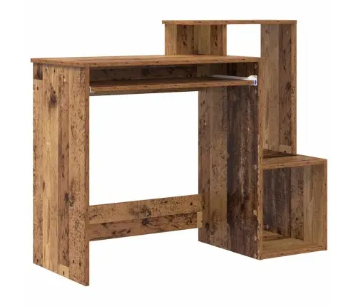 Puldilaud Riiuliga Vana Puit 106 X 40 X 88.5 Cm Tehispuit
