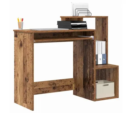 Puldilaud Riiuliga Vana Puit 106 X 40 X 88.5 Cm Tehispuit