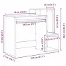 Puldilaud Riiuliga Vana Puit 106 X 40 X 88.5 Cm Tehispuit