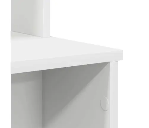 Laud Koos Hoiuruumiga Valge 120.5 X 44 X 88.5 Cm Tehispuit