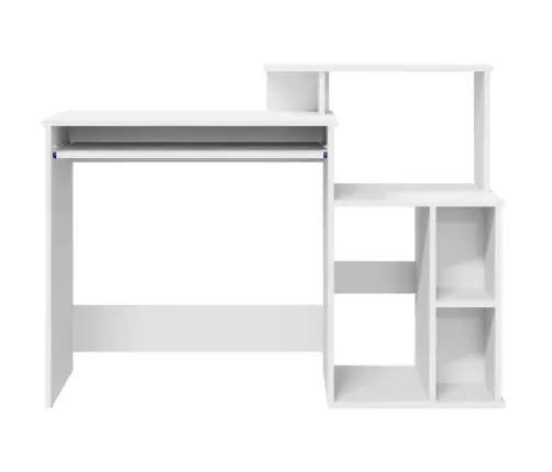 Laud Koos Hoiuruumiga Valge 120.5 X 44 X 88.5 Cm Tehispuit