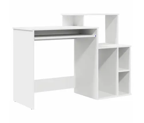 Laud Koos Hoiuruumiga Valge 120.5 X 44 X 88.5 Cm Tehispuit