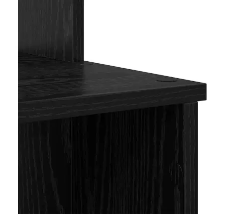 Galds Ar Uzglabāšanu Melna Ozola 120.5X44X88.5 Cm Inženierijas Koks Vidaxl