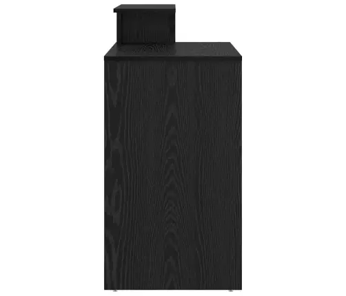 Galds Ar Uzglabāšanu Melna Ozola 120.5X44X88.5 Cm Inženierijas Koks Vidaxl