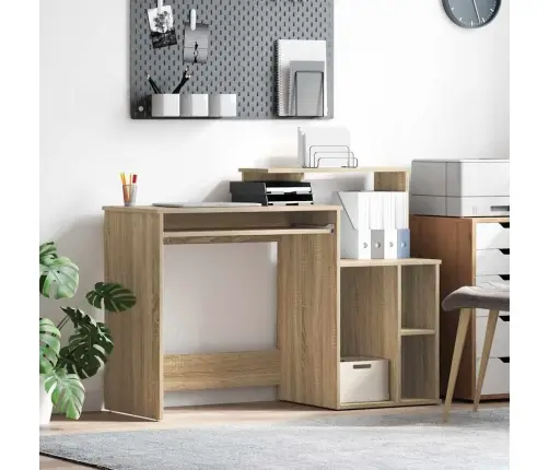 Galds Ar Uzglabāšanu Sonoma Ozols 120.5X44X88.5 Cm Inženierijas Koks Vidaxl