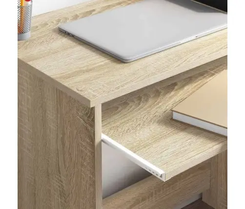 Galds Ar Uzglabāšanu Sonoma Ozols 120.5X44X88.5 Cm Inženierijas Koks Vidaxl