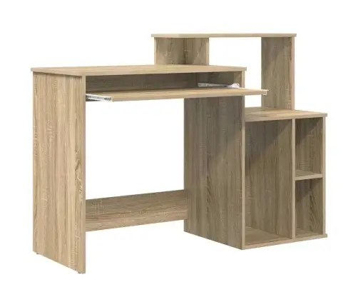 Galds Ar Uzglabāšanu Sonoma Ozols 120.5X44X88.5 Cm Inženierijas Koks Vidaxl