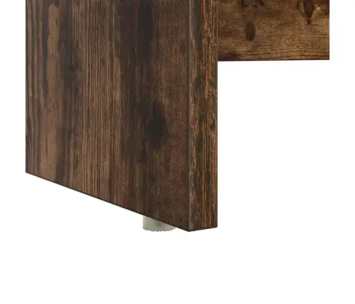 Galds Ar Uzglabāšanu Dūmu Ozols 120.5X44X88.5 Cm Inženierijas Koks Vidaxl
