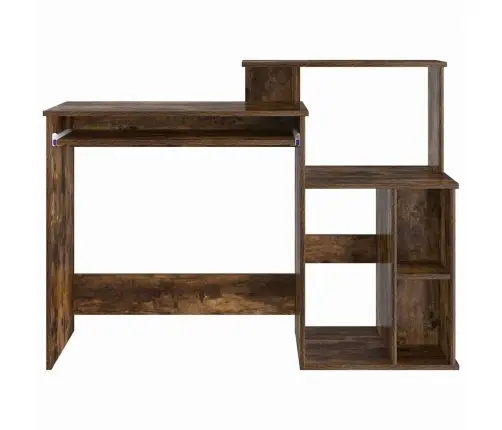 Galds Ar Uzglabāšanu Dūmu Ozols 120.5X44X88.5 Cm Inženierijas Koks Vidaxl
