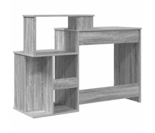 Stalas Su Saugykla Pilka Sonoma Ąžuolo 120.5 X 44 X 88.5 Cm