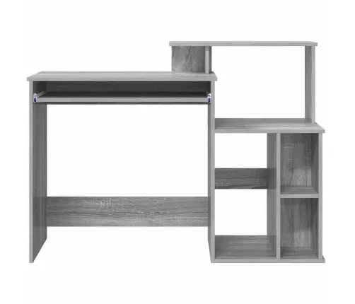Stalas Su Saugykla Pilka Sonoma Ąžuolo 120.5 X 44 X 88.5 Cm
