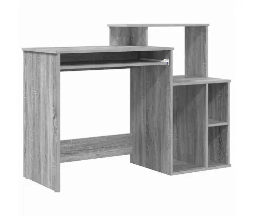 Stalas Su Saugykla Pilka Sonoma Ąžuolo 120.5 X 44 X 88.5 Cm