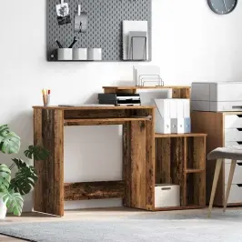 Galds Ar Uzglabāšanu Ar Plauktu Vecs Koks 120.5 X 44 X 88.5 Cm Vidaxl