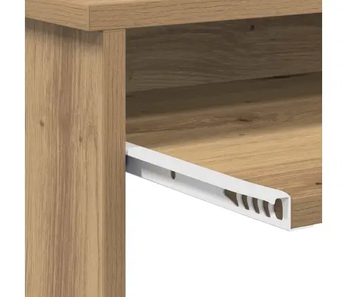 Galds Ar Uzglabāšanu Amatnieka Ozols 120.5X44X88.5 Cm Inženierijas Koks Vidaxl