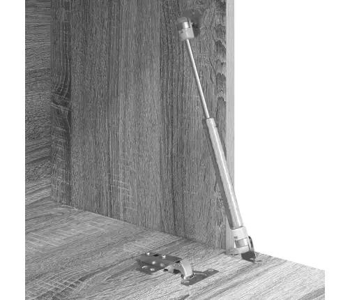 Pelēks Rakstāmgalds Pelēkā Sonoma Inženierijas Koks Liels Vidaxl