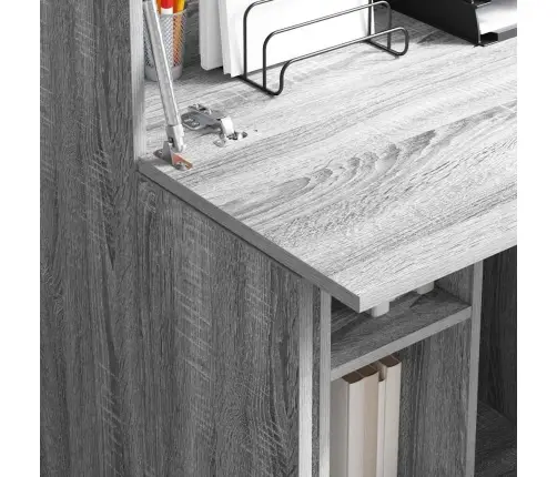 Pelēks Rakstāmgalds Pelēkā Sonoma Inženierijas Koks Liels Vidaxl