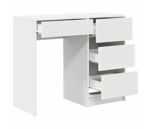 Laud Sahtliga Riiuliga Valge 90 X 37.5 X 75 Cm Tehispuit Laud Sahtliga Riiuliga Valge 90 X 37.5 X 75 Cm Tehispuit