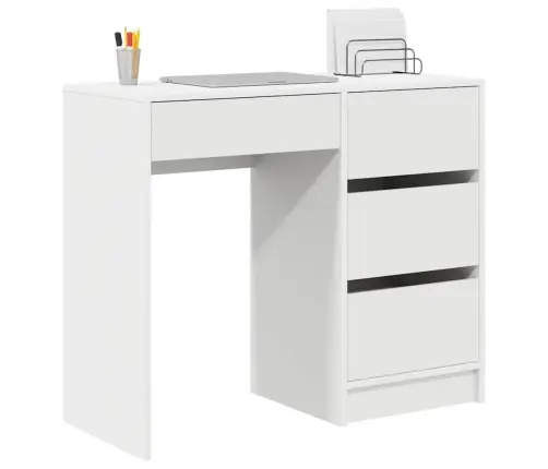 Laud Sahtliga Riiuliga Valge 90 X 37.5 X 75 Cm Tehispuit Laud Sahtliga Riiuliga Valge 90 X 37.5 X 75 Cm Tehispuit