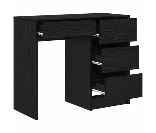 Laud Sahtliga Must Tamm 90 X 37.5 X 75 Cm Tehispuit