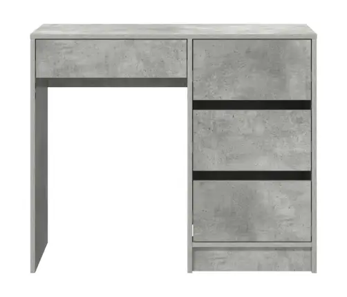 Stalas Betono Pilka 90 X 37.5 X 75 Cm Apdirbta Mediena