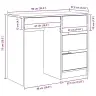 Galds Amatnieku Ozola 90 X 37.5 X 75 Cm Inženierijas Koks Vidaxl