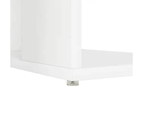 Stalas Su Lentyna Balta 130 X 50.5 X 75 Cm Apdirbta Mediena