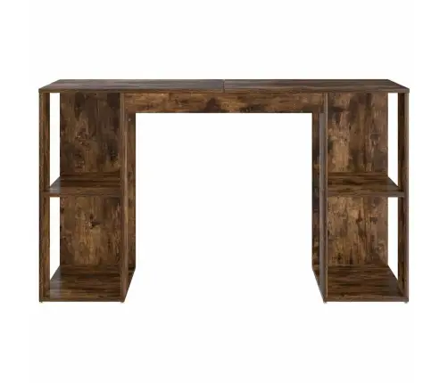 Brūnais Rakstāmgalds Dūmots Ozols Masīvkoks Vidējs Rakstāmgalds Vidaxl