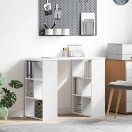 Galds Ar Plauktu Balts 90 X 50 X 75 Cm Inženierijas Koks Vidaxl