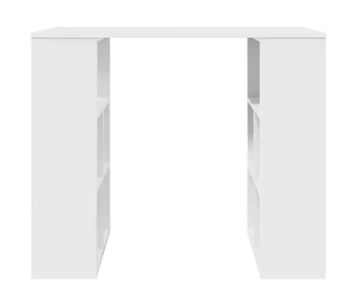 Stalas Su Lentyna Balta 90 X 50 X 75 Cm Apdirbta Mediena