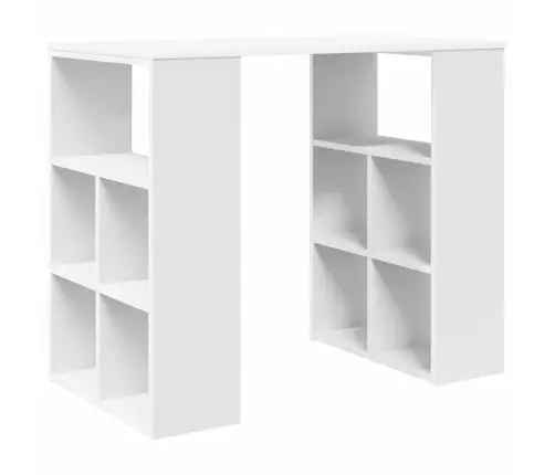 Stalas Su Lentyna Balta 90 X 50 X 75 Cm Apdirbta Mediena