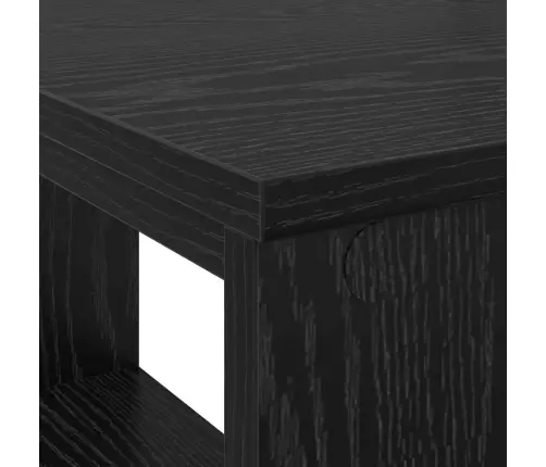 Laud Riiuliga Ladustamisega Must Tamm 90 X 50 X 75 Cm Tehispuit