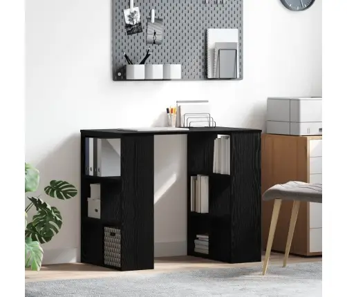 Laud Riiuliga Ladustamisega Must Tamm 90 X 50 X 75 Cm Tehispuit