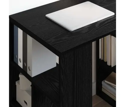 Laud Riiuliga Ladustamisega Must Tamm 90 X 50 X 75 Cm Tehispuit