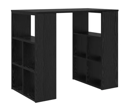 Laud Riiuliga Ladustamisega Must Tamm 90 X 50 X 75 Cm Tehispuit