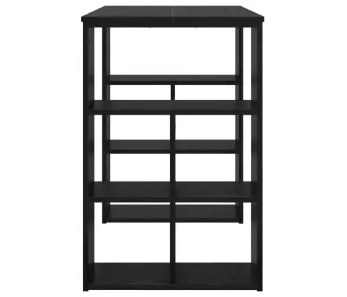 Laud Riiuliga Ladustamisega Must Tamm 90 X 50 X 75 Cm Tehispuit