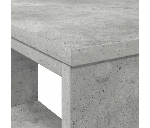 Stūra Galds Pelēks Betons Skaidu Plātnes Vidējs Uzglabāšana Vidaxl