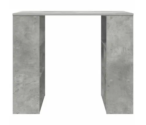 Stūra Galds Pelēks Betons Skaidu Plātnes Vidējs Uzglabāšana Vidaxl