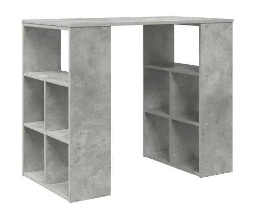 Stūra Galds Pelēks Betons Skaidu Plātnes Vidējs Uzglabāšana Vidaxl
