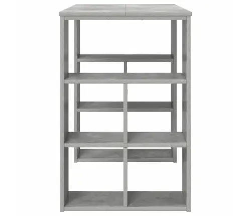 Stūra Galds Pelēks Betons Skaidu Plātnes Vidējs Uzglabāšana Vidaxl