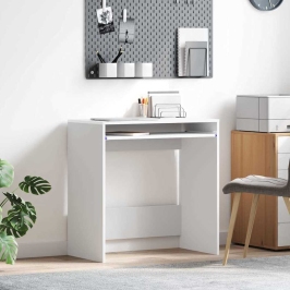 Galds Ar Plauktu Balts 77.5 X 43 X 79 Cm Inženierijas Koks Vidaxl