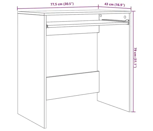 Datorgalds Balts Inženierijas Koks Kompakts Organizatori Vidaxl