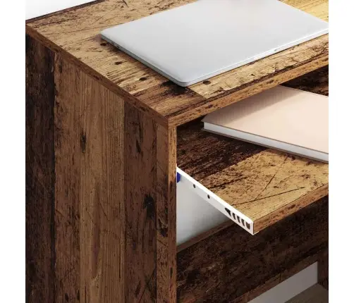 Laud Riiuliga Vana Puit 77.5 X 43 X 79 Cm Tehispuit