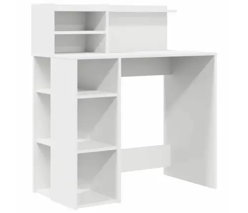 Laud Hoiuruumiga Riiuliga Valge 90 X 48 X 101.5 Cm Tehispuit
