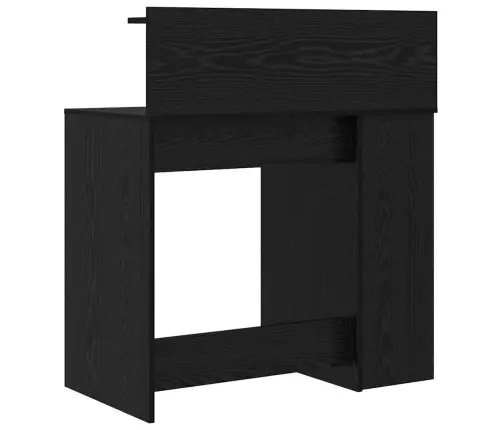 Galds Ar Glabāšanu Ar Plauktu Melns Ozolkoks 90 X 48 X 101.5 Cm Vidaxl