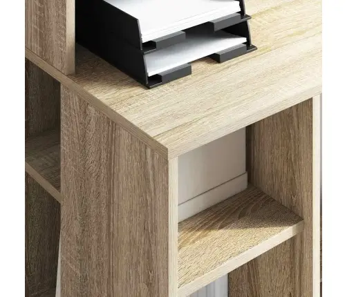 Galds Ar Glabāšanu Ar Plauktu Sonomas Ozola 90 X 48 X 101.5 Cm Vidaxl