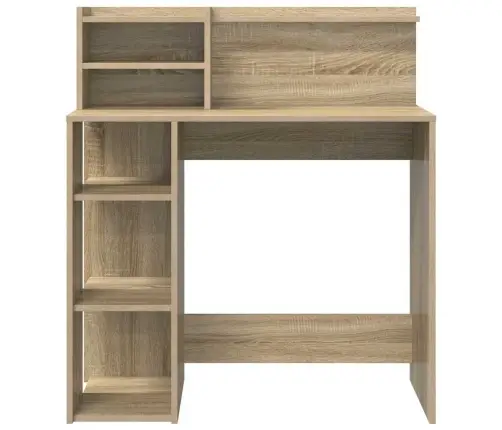 Galds Ar Glabāšanu Ar Plauktu Sonomas Ozola 90 X 48 X 101.5 Cm Vidaxl